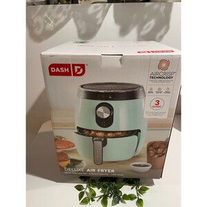 Dash | Kitchen | Dash Deluxe Air Fryer 3 Quart Aqua With Aircrisp ...